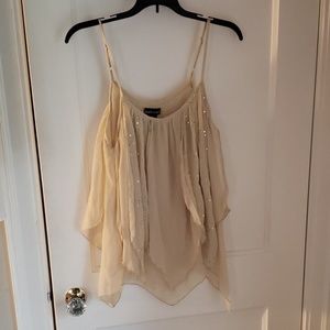 Cream top with sequins